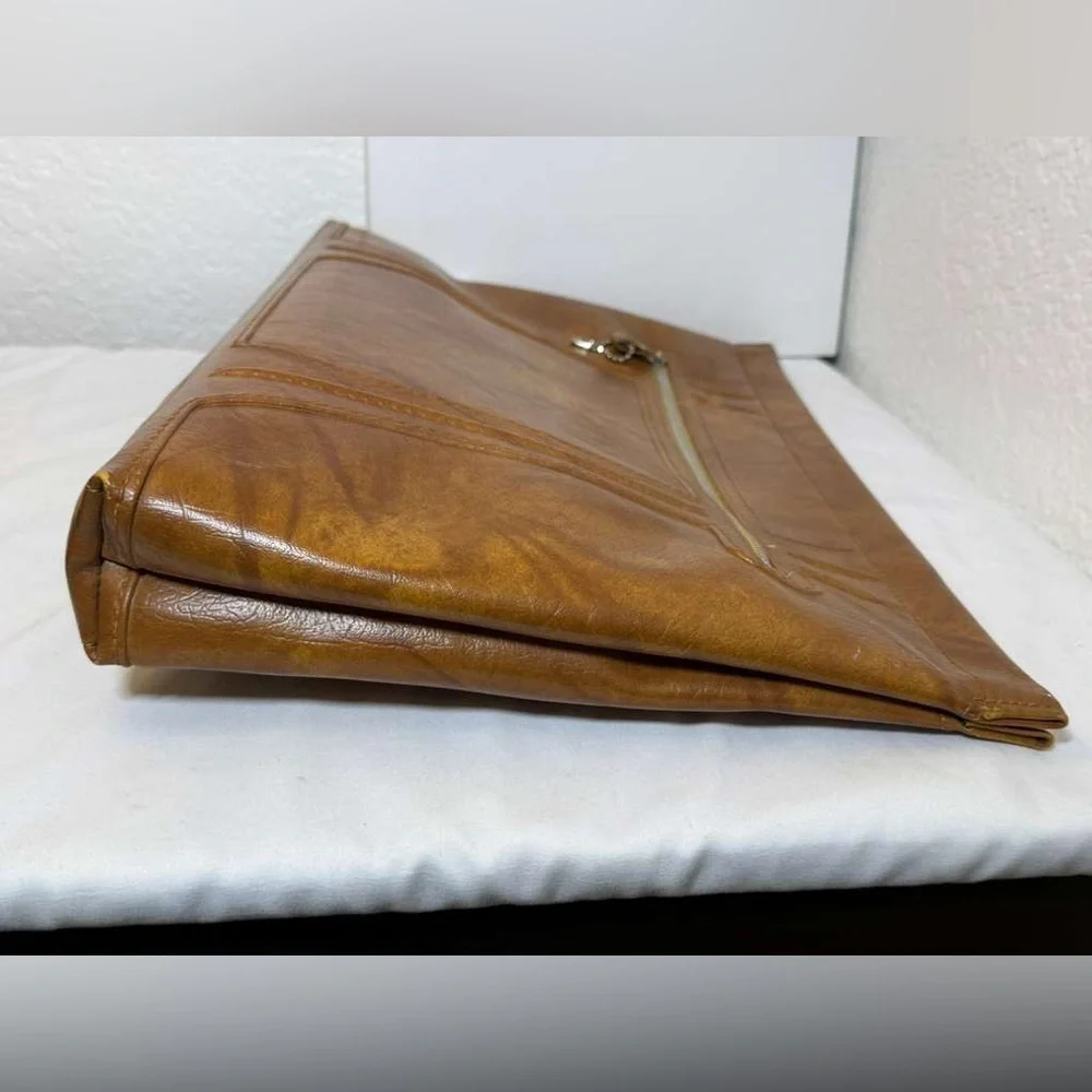 Vintage 1970’s American Tourister Extra Large Brown Clutch Document Laptop Bag